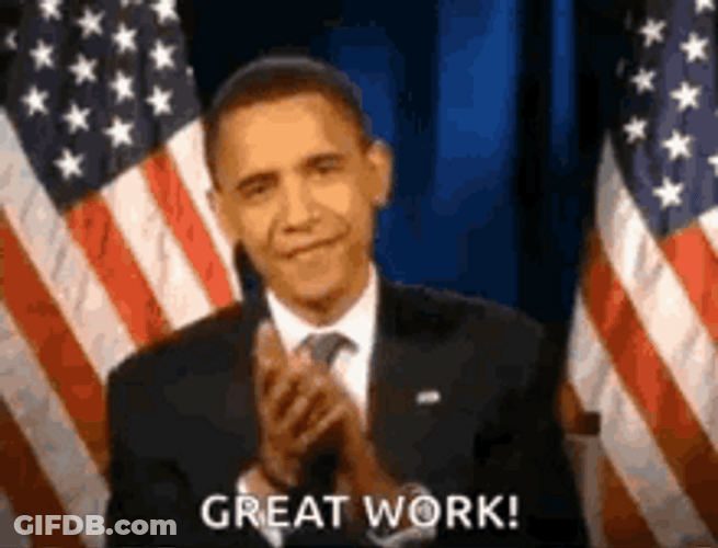 Barack Obama Clapping Great Work GIF