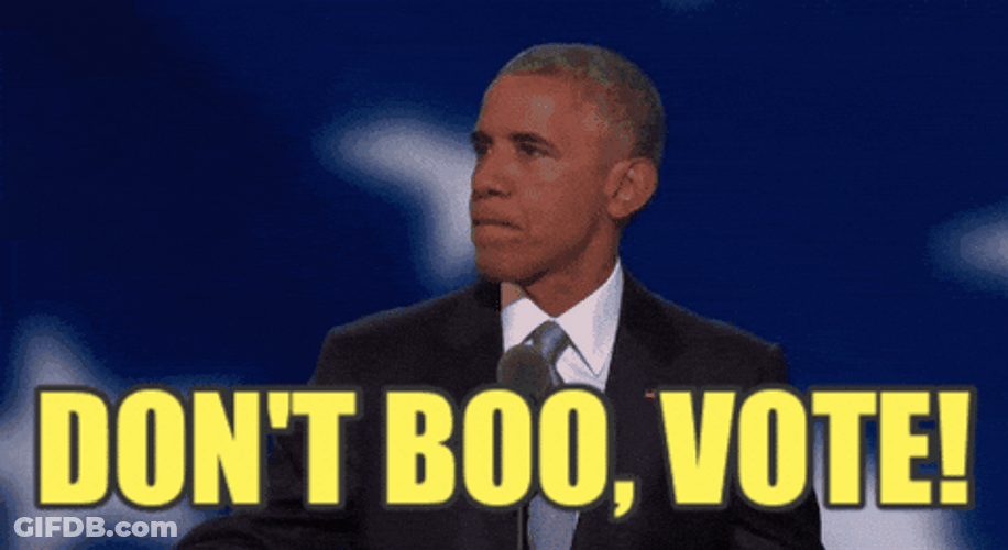 Barack Obama Dont Boo Vote GIF