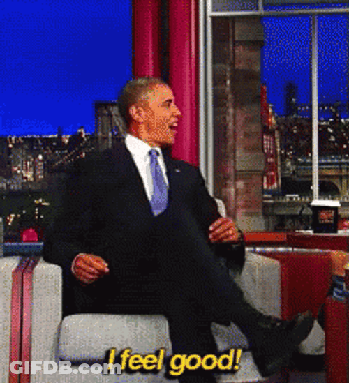 Barack Obama Feeling Good GIF