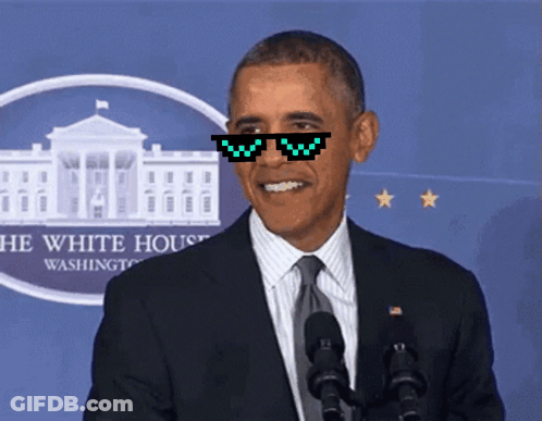 Barack Obama Giving Speech In Sunglasses At White House GIF