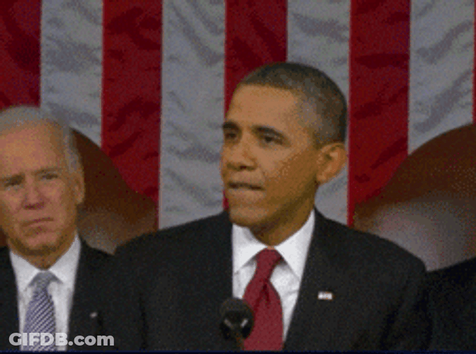 Barack Obama Lip Bite Big Grin GIF