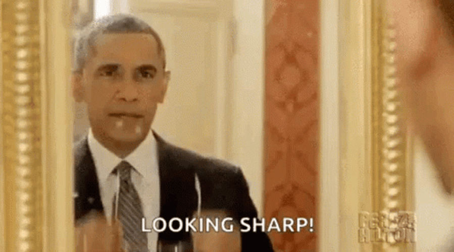 Barack Obama Looking Sharp GIF