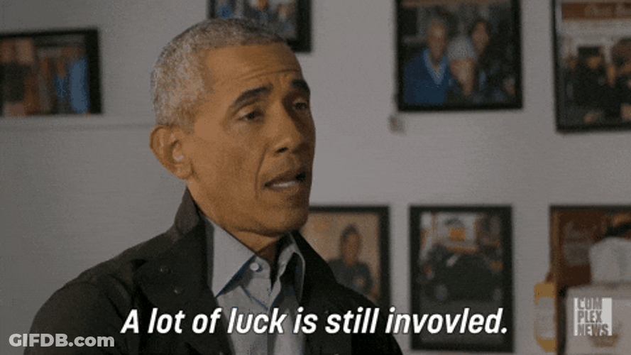 Barack Obama Luck Is Involved GIF