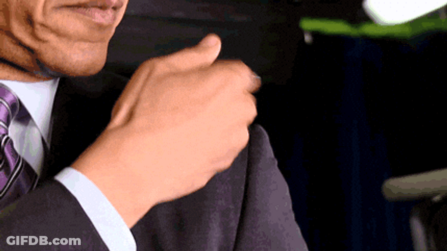 Barack Obama Shoulder Brush GIF