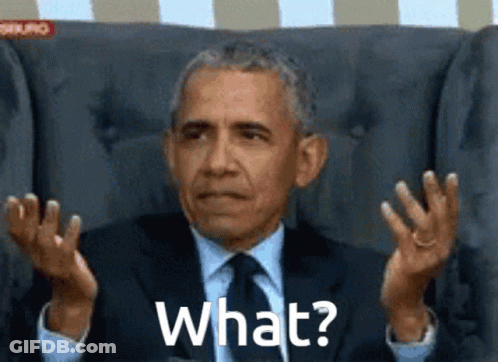 Barack Obama Sitting In Chair Making Funny Face Saying What GIF