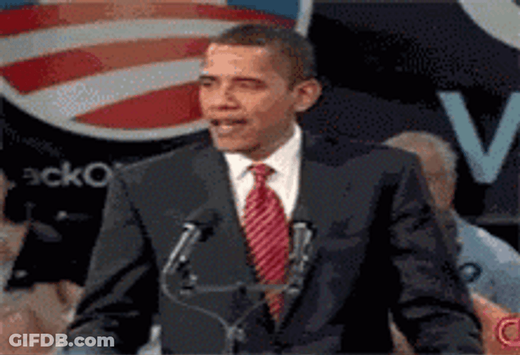 Barack Obama Speech Shoulder Brush GIF