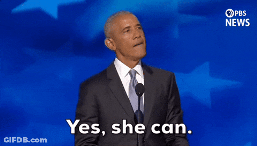 Barack Obama Yes She Can GIF