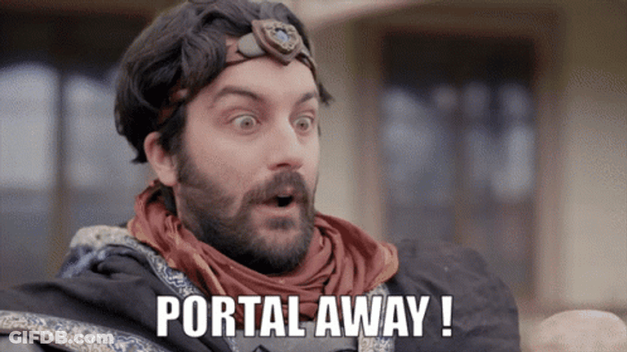 Baradun Warlock Teleporting On Portal GIF