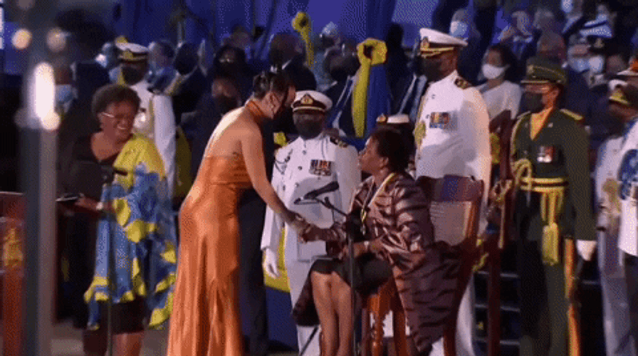 Barbados Rihanna With Sandra Mason GIF