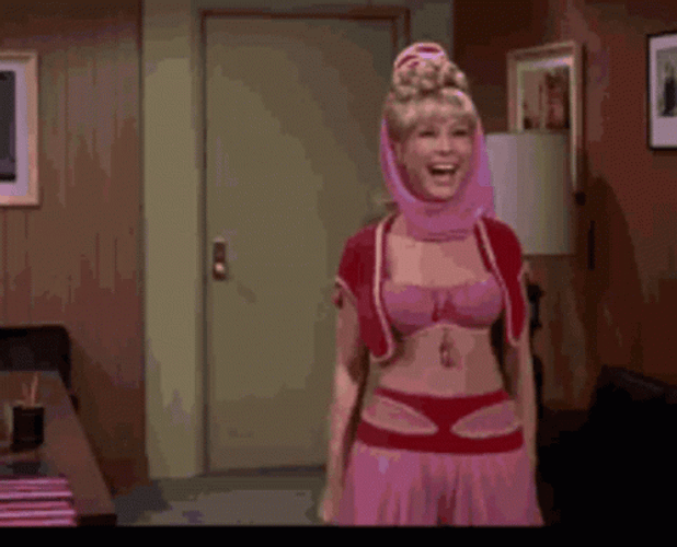 Barbara Eden Dream Of Genie Disappearing GIF
