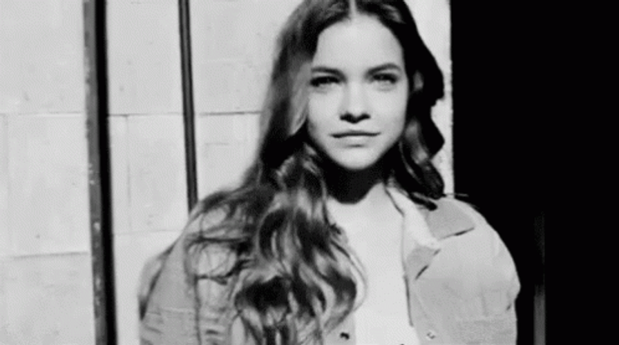 Barbara Palvin Giving Sweet Kiss GIF