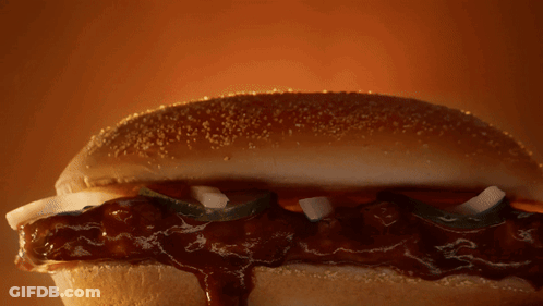 Barbecue Sandwich With Sauce Close Up GIF