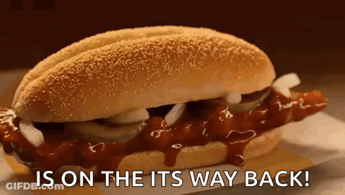 Barbecue Sandwich With Sauce GIF