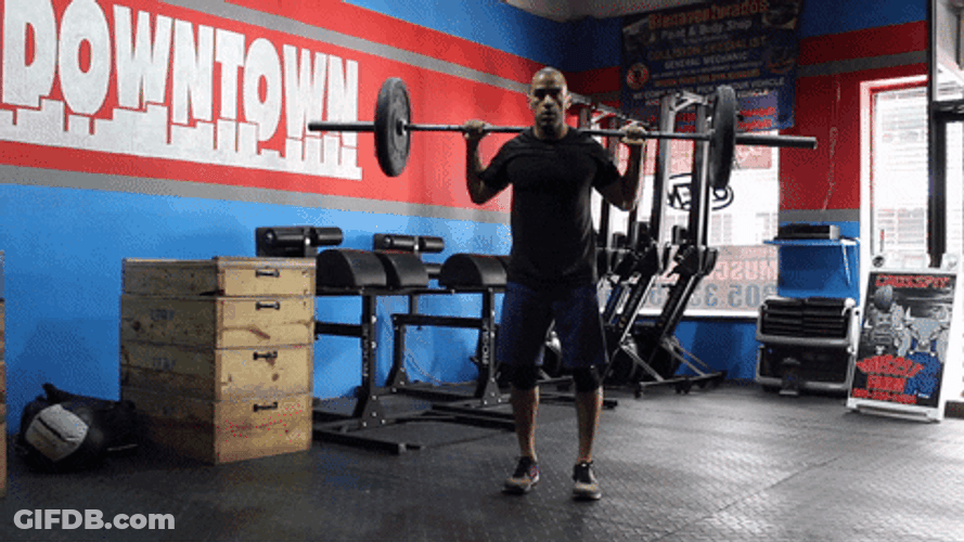 Barbell Row Reverse Lunge Technique GIF