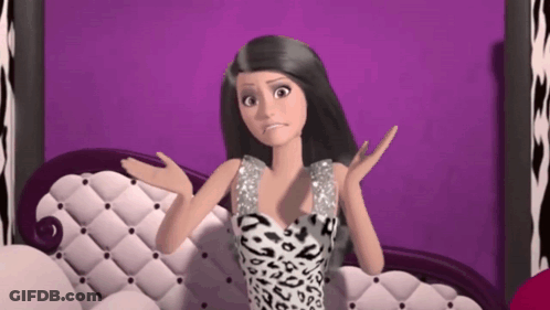 Barbie Doll Making Face GIF