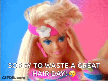 Barbie Doll Making Funny Sorry Face GIF