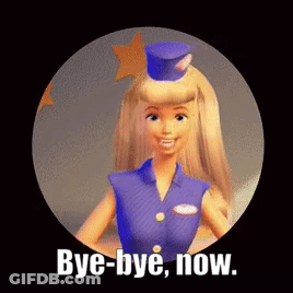 Barbie Doll Saying Bye Bye GIF