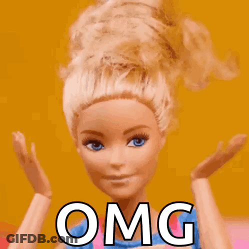 Barbie Doll Saying OMG GIF