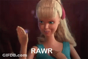 Barbie Doll Saying Rawr GIF