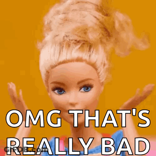 Barbie Doll Saying Really Bad GIF