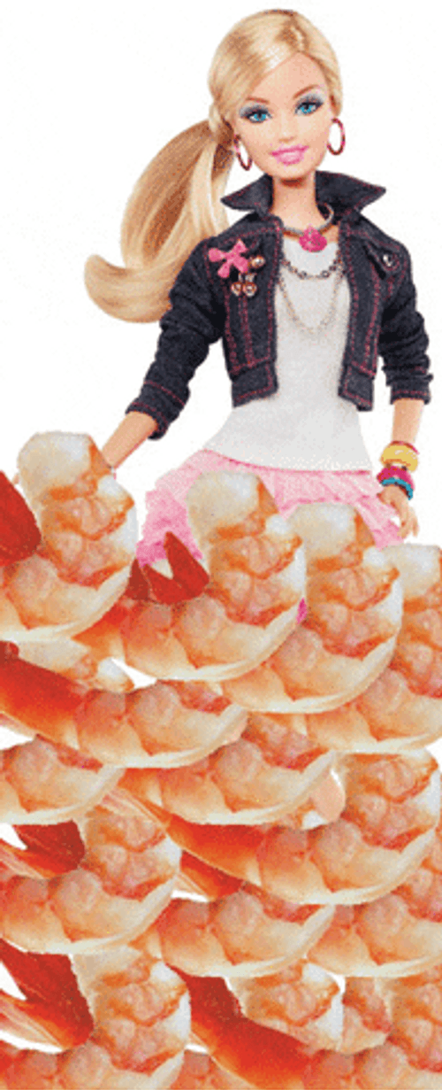 Barbie Eating Shrimp GIF