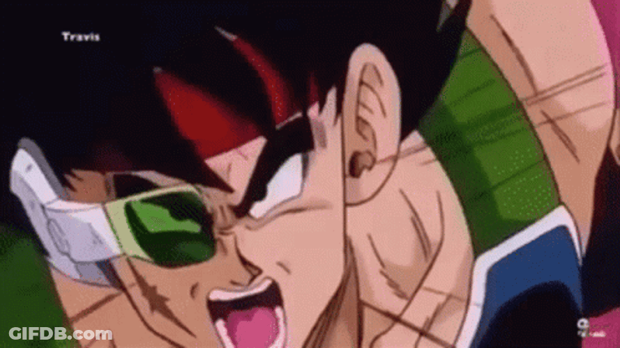 Bardock Shouting GIF