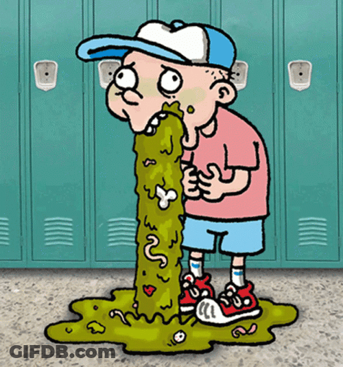 Barf Animated Boy Vomitting GIF