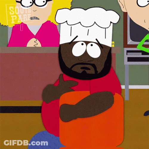 Barf Black Chef Puking South Park GIF