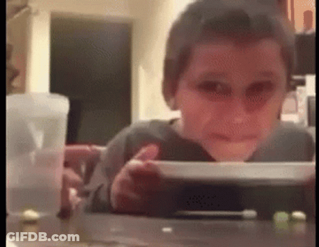 Barf Kid Gross Dining Table Vomit GIF