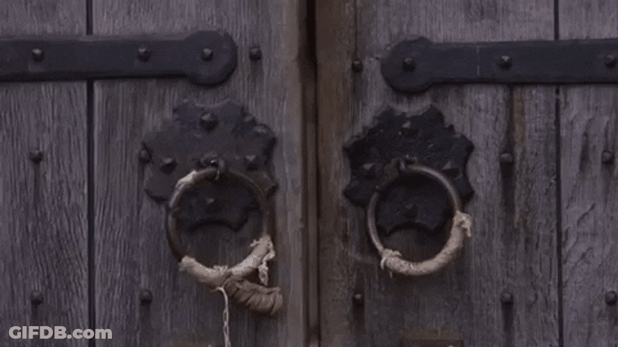Barn Door Slight Opening GIF