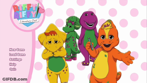 Barney And Friends Standing Together GIF