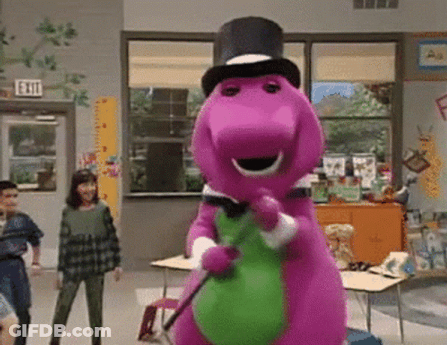 Barney As A Magician GIF