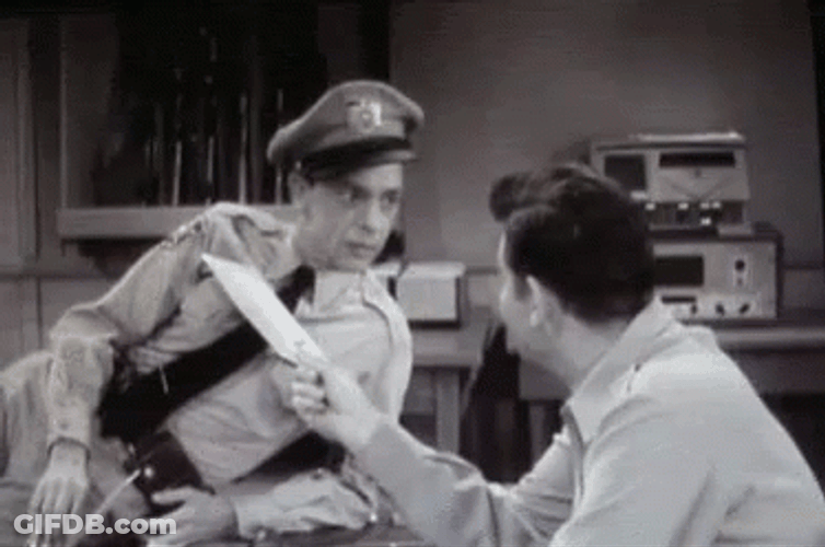 Barney Fife Discussing Something GIF