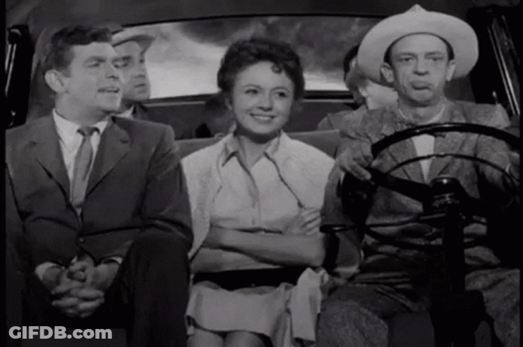 Barney Fife Happy Driving GIF