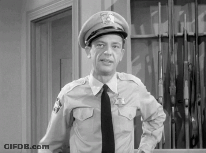 Barney Fife Wondering GIF