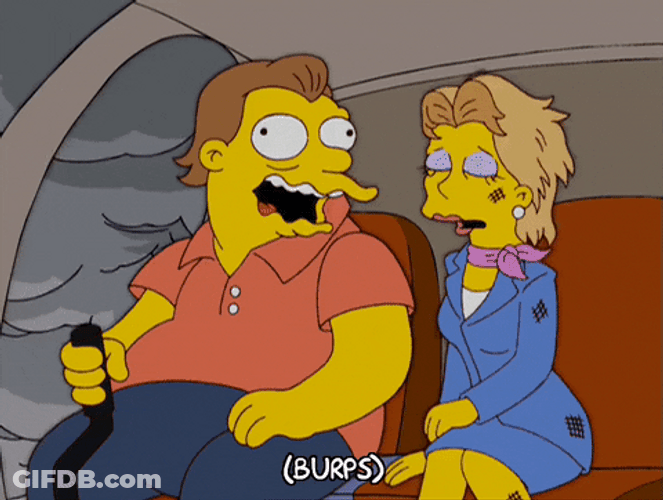 Barney Gumble Burp To Woman's Face GIF