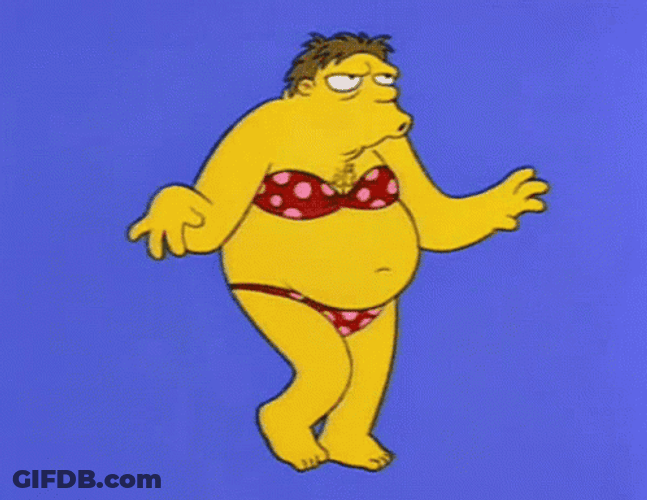 Barney Gumble In Swimsuit GIF