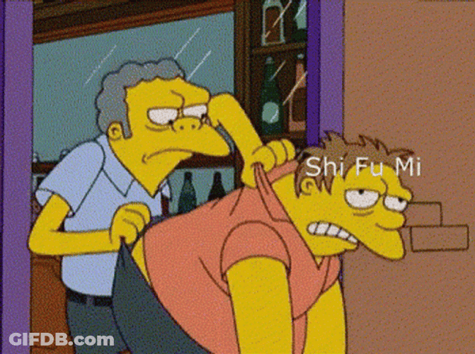 Barney Gumble Thrown Out GIF