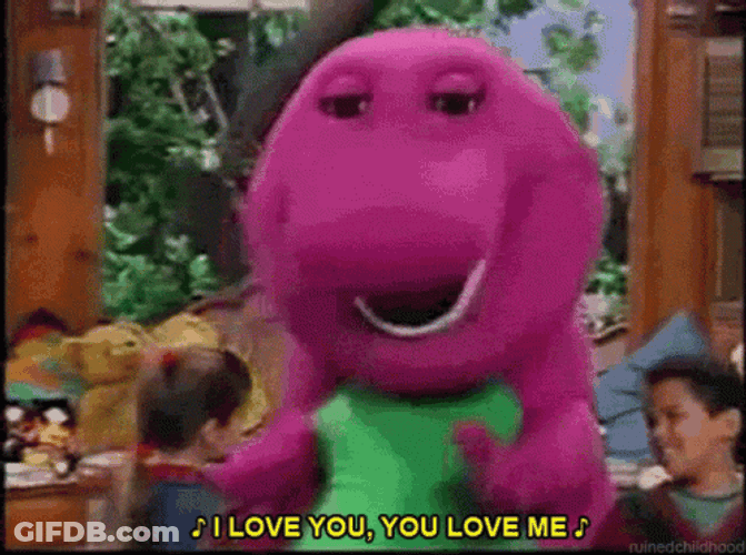 Barney I Love You You Love Me GIF