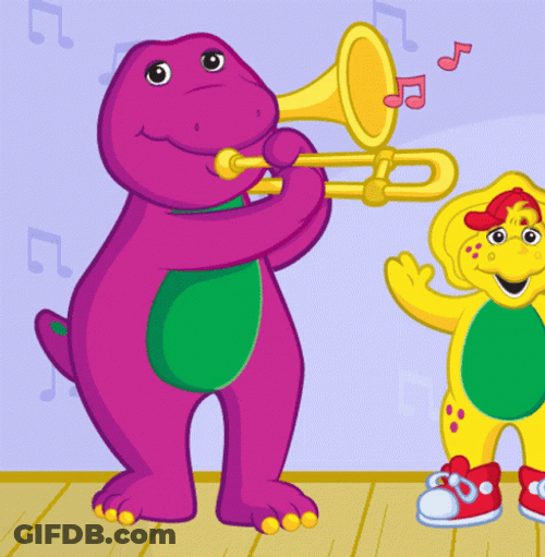 Barney Making Music GIF
