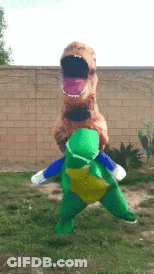 Barney Meme Piggy Back GIF