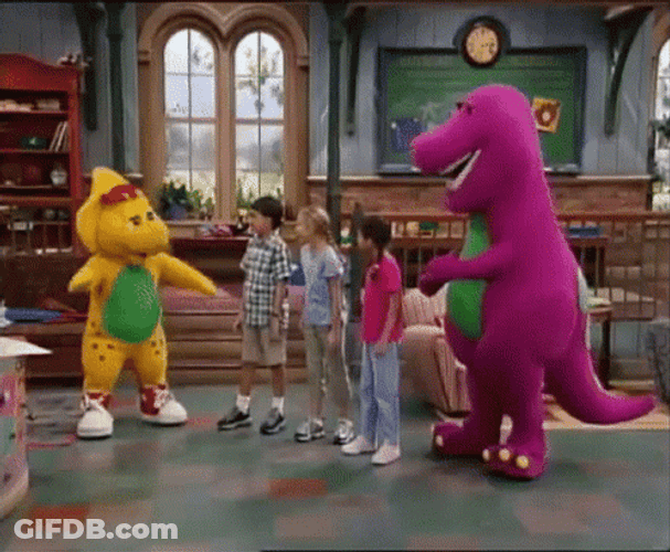 Barney Playing With Friends GIF
