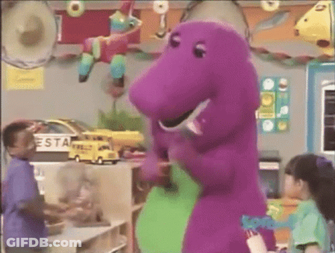 Barney Playing With Kids GIF