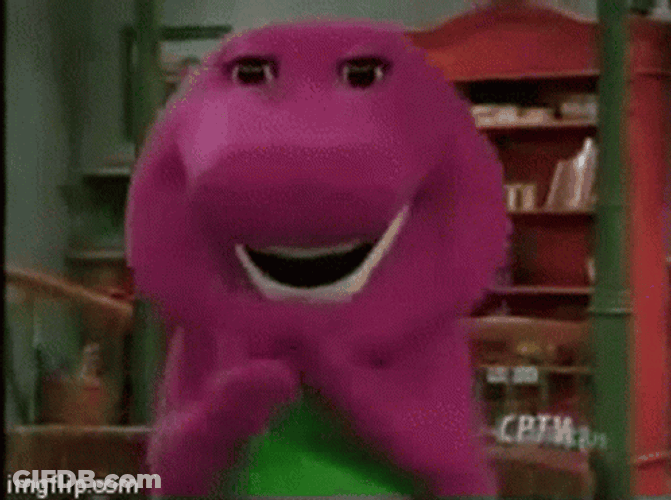 Barney Seeing Explosion GIF