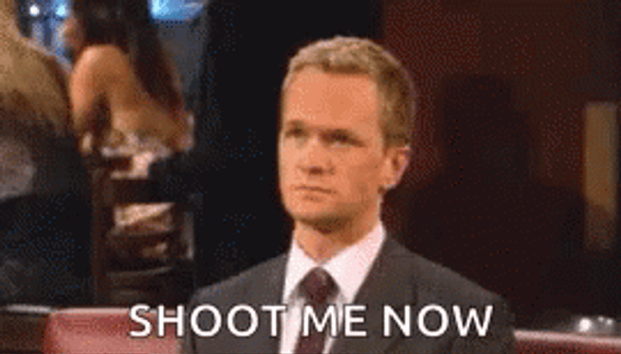 Barney Stinson Bored Shoot Me GIF