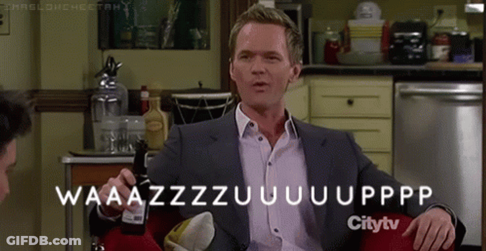 Barney Stinson Saying Wazzup GIF