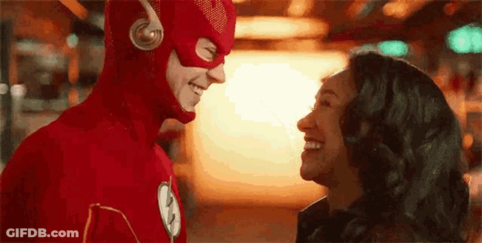 Barry Allen Iris West-Allen Happy Hug The Flash GIF