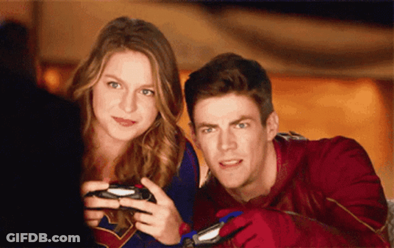 Barry Allen Supergirl Kara Play Station Game GIF