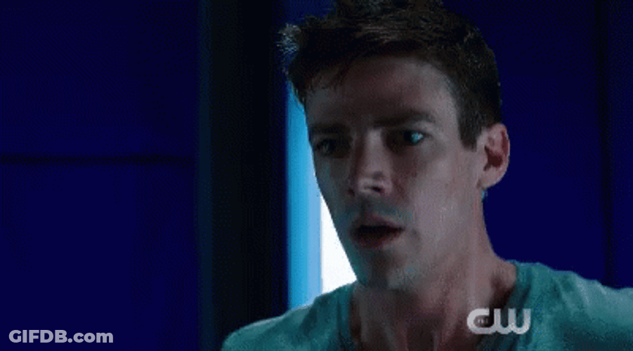 Barry Allen The Flash Scared Shocked Sweating GIF