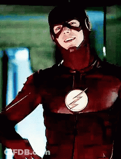 Barry Allen The Flash Superhero Waving Hello GIF